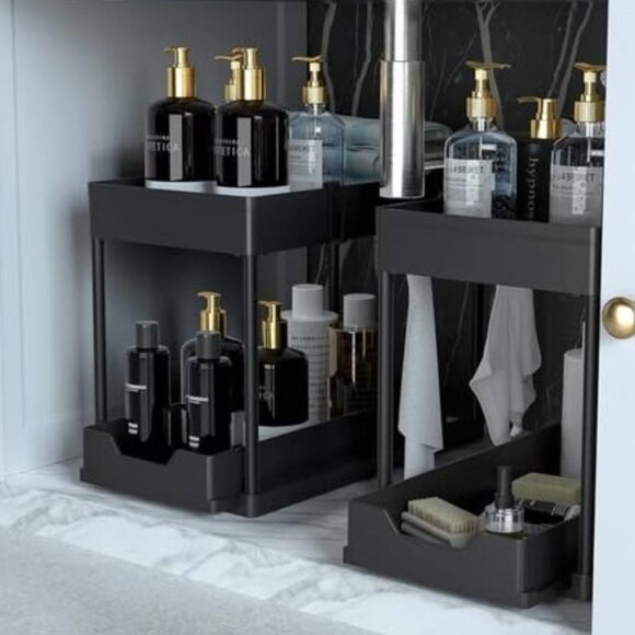 TWO TOTAL 2 Tier Slide Out Bathroom/Kitchen Organizer - never used - Picture 5 of 5